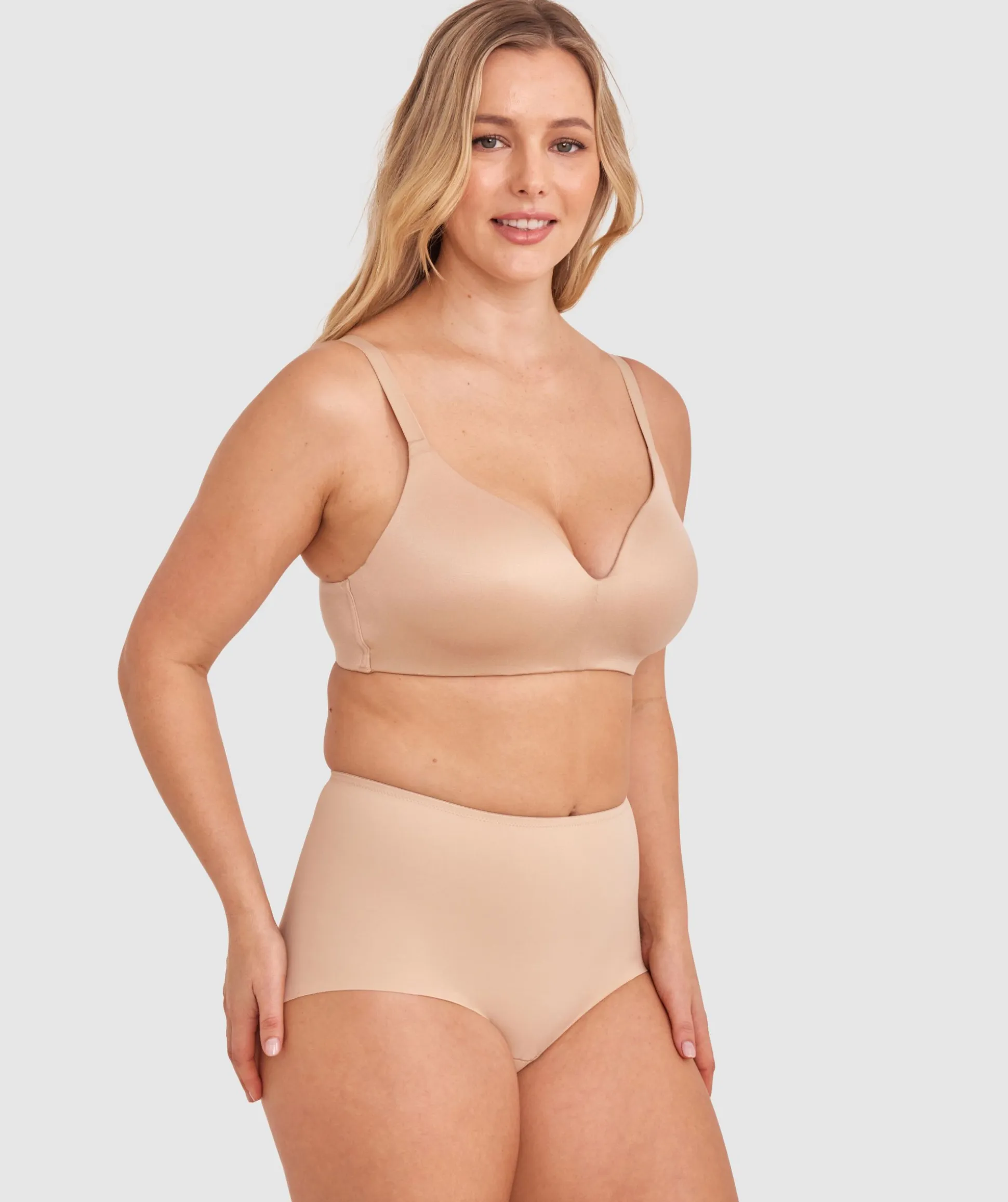 Body Bliss Wirefree Full Cup Bra - Nude