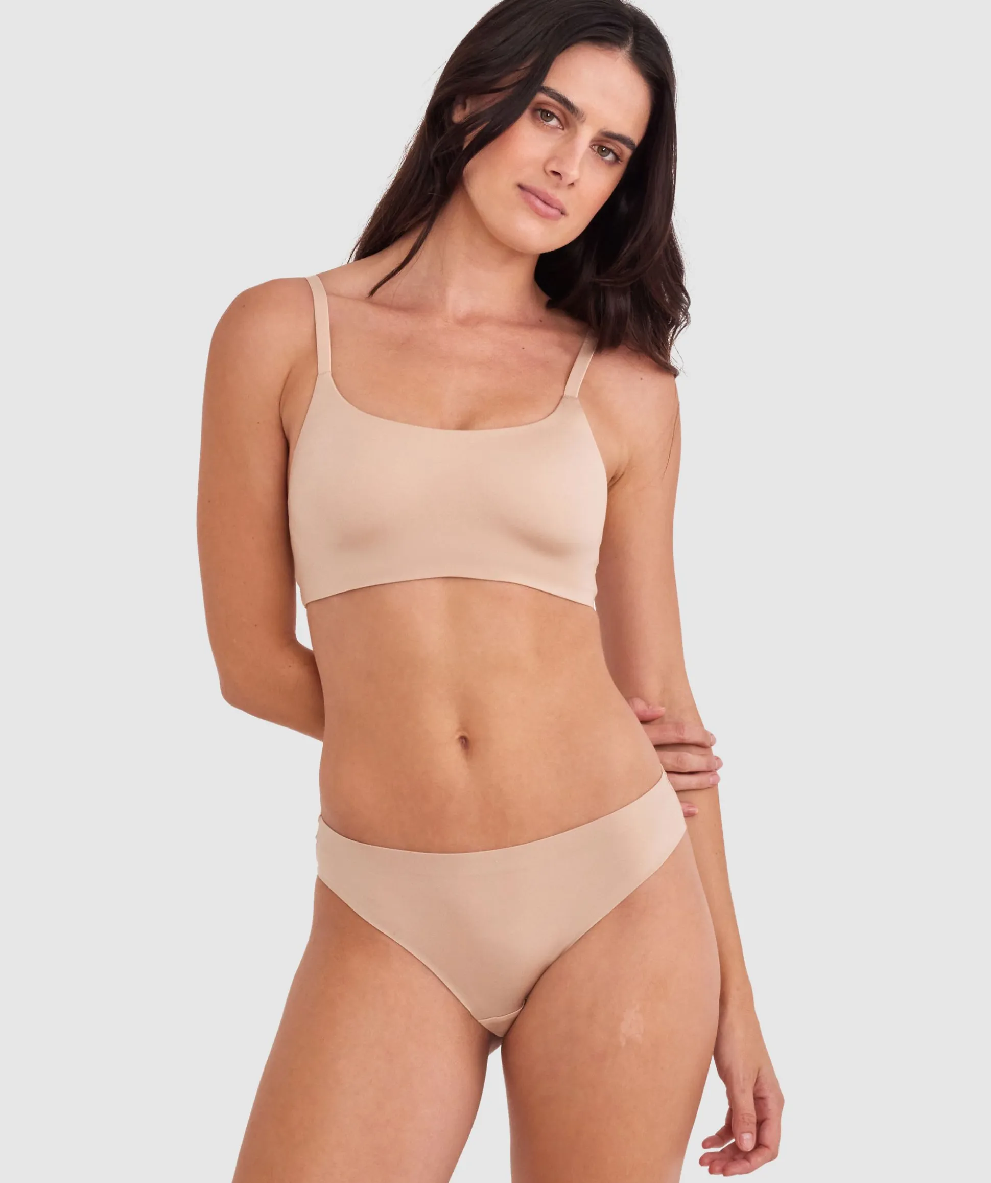 Body Bliss Wirefree Scoop Bra - Nude 2