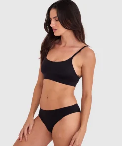 Body Bliss Wirefree Scoop Bra - Black