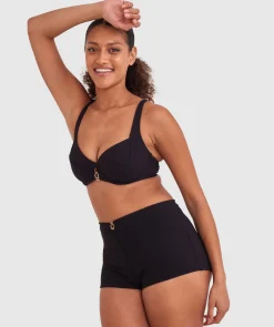 Cassie Full Cup Bikini Top - Black