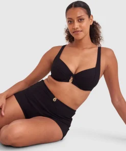 Cassie Full Cup Bikini Top - Black