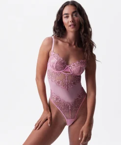 Chantalle Underwire Bodysuit Bra - Pink