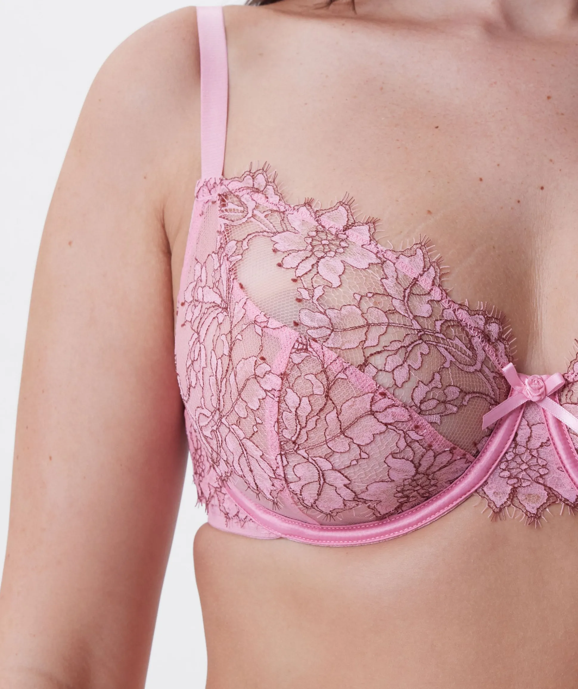 Chantalle Unlined Demi Bra - Pink