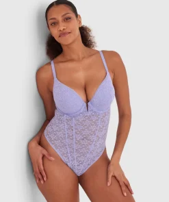 Charli Push Up Bodysuit - Light Blue