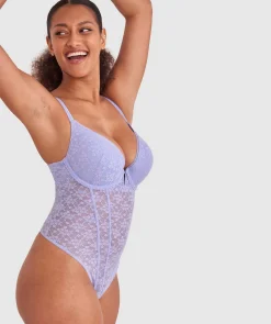 Charli Push Up Bodysuit - Light Blue