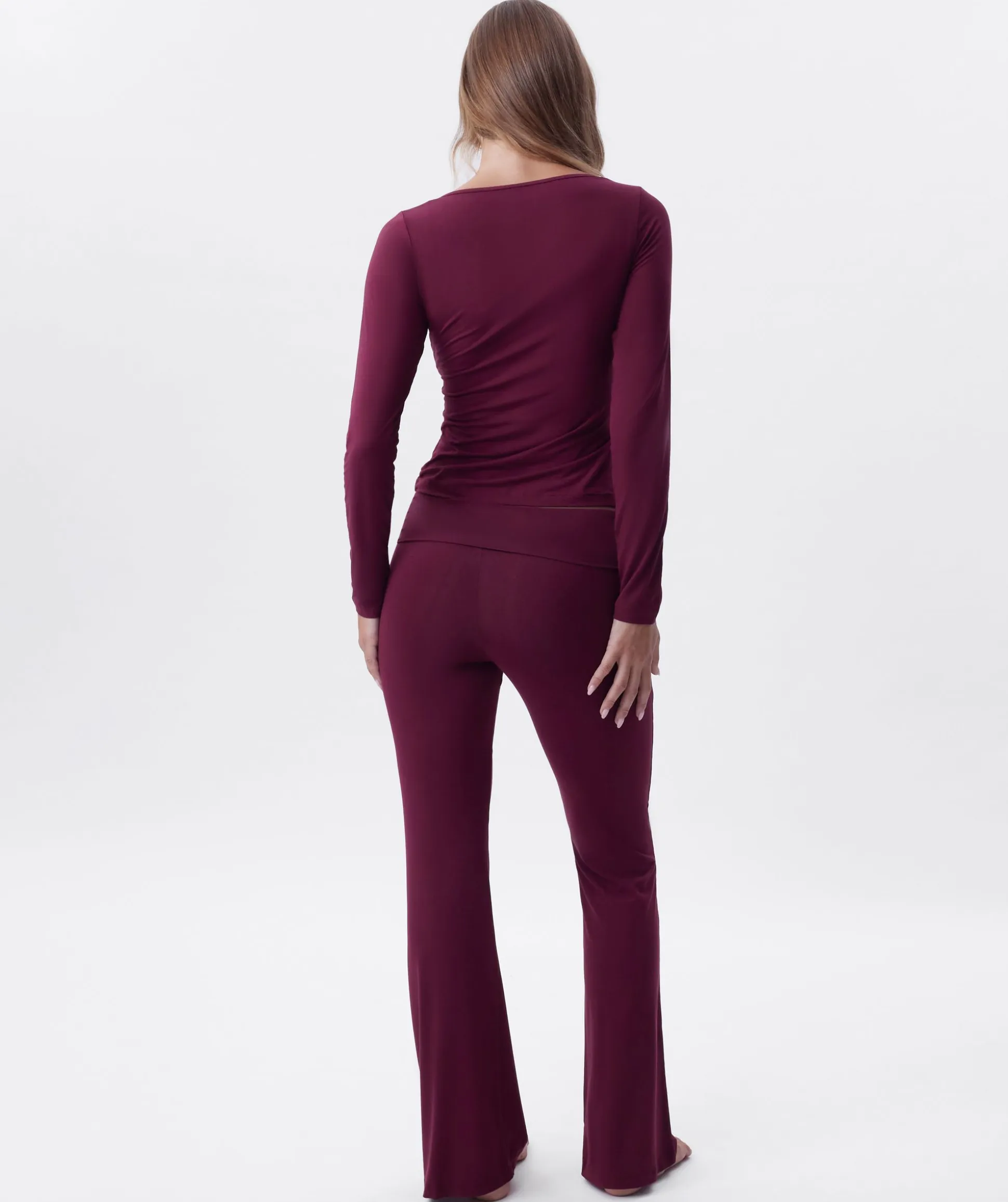 Chill Out Foldover Pant - Berry