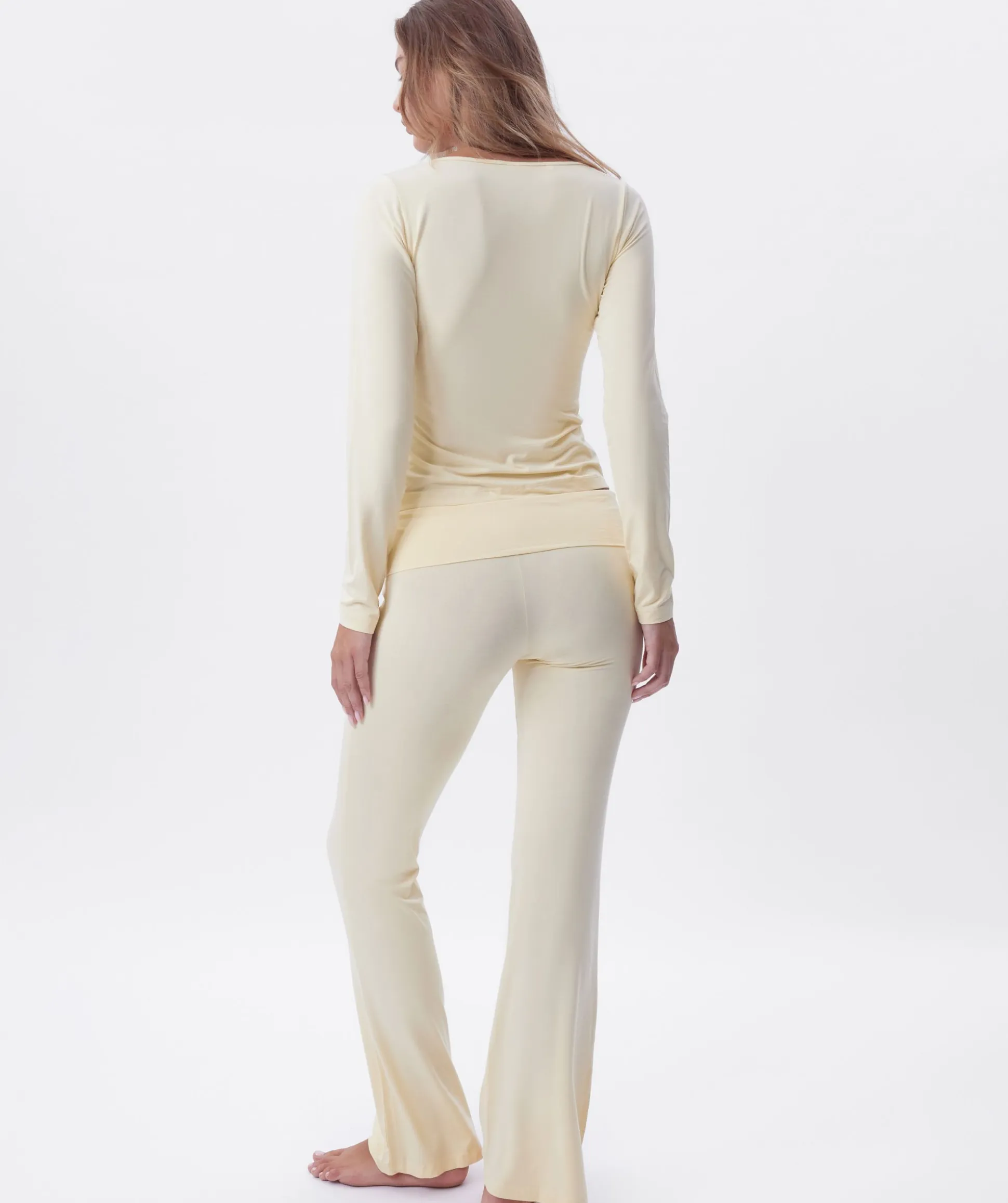 Chill Out Foldover Pant - Light Yellow