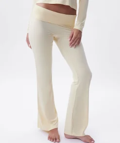 Chill Out Foldover Pant - Light Yellow