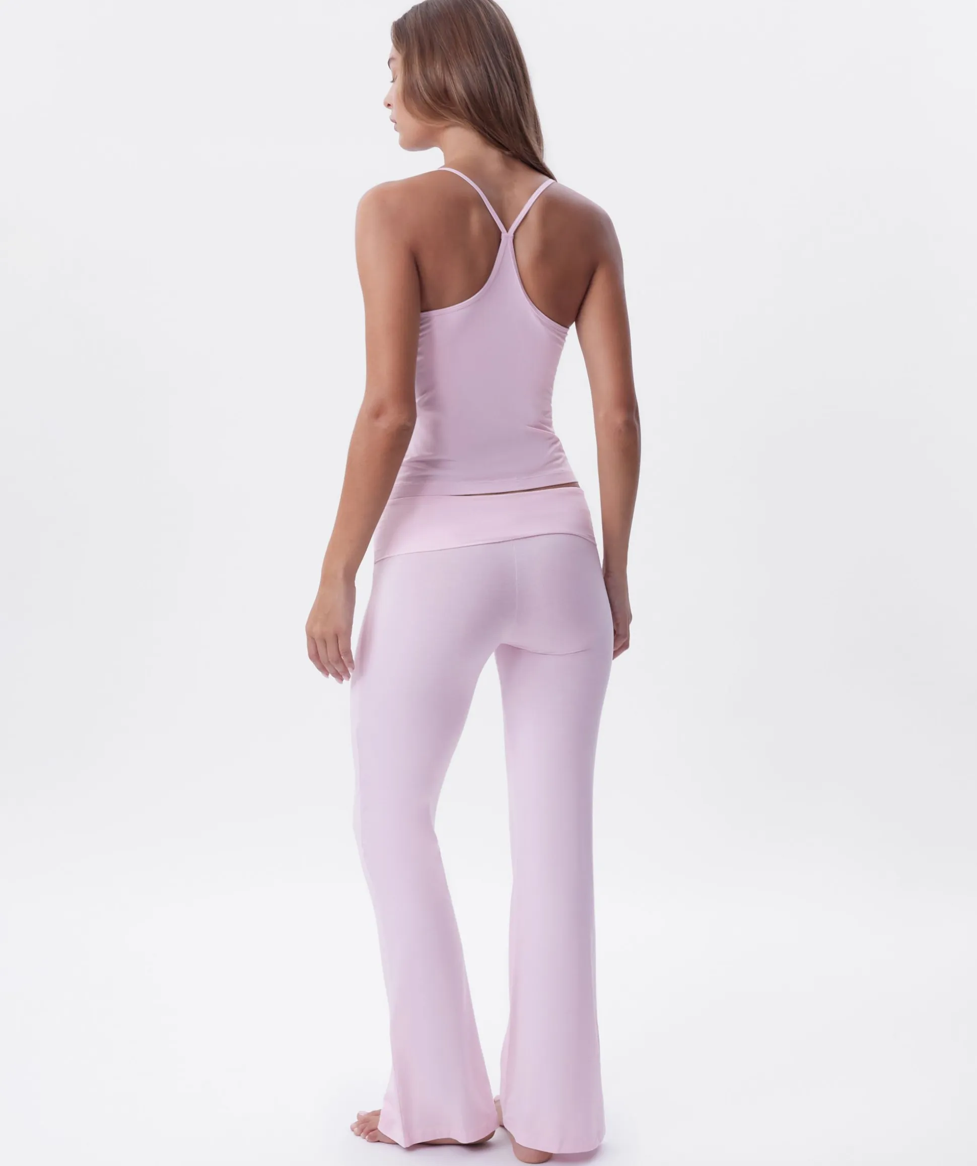 Chill Out Foldover Pant - Light Pink