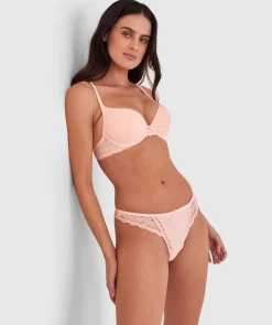 Chrissy High Leg G String - Blush Pink