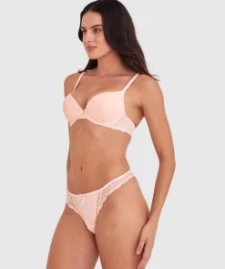 Chrissy High Leg G String - Blush Pink