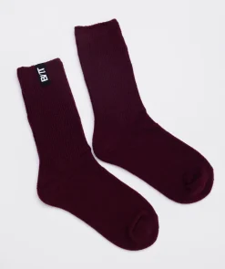 Chunky Rib Socks - Berry