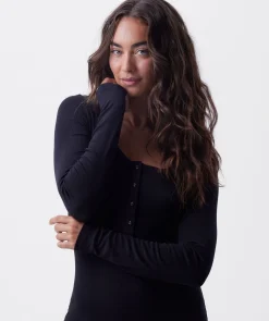 Comfy Rib Romper - Black