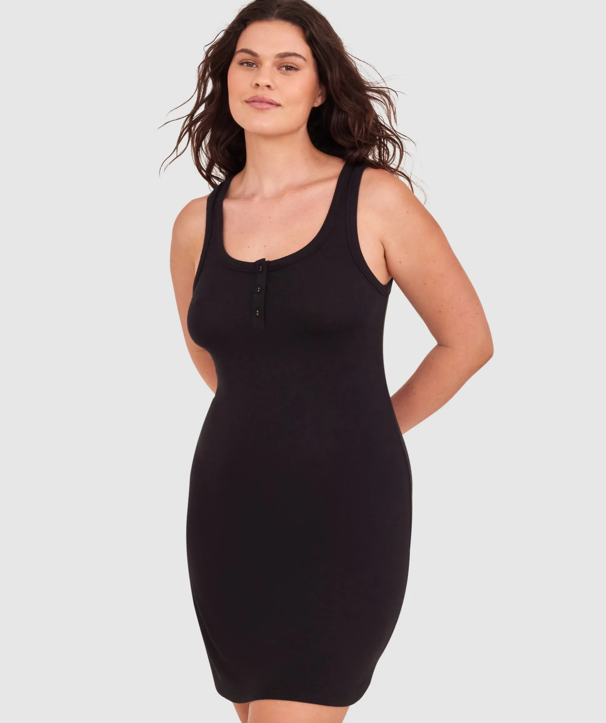 Comfy Rib Slip - Black