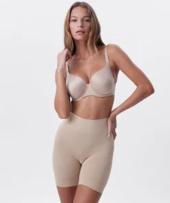 Cooling Seamfree High Waist Thigh Shaper - Nude 2