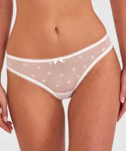Daisy Chain Brazilian Knicker - Ivory