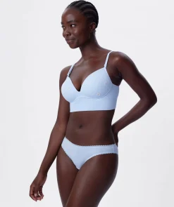 Daisy Chain Wirefree L/Line Bra - Light Blue