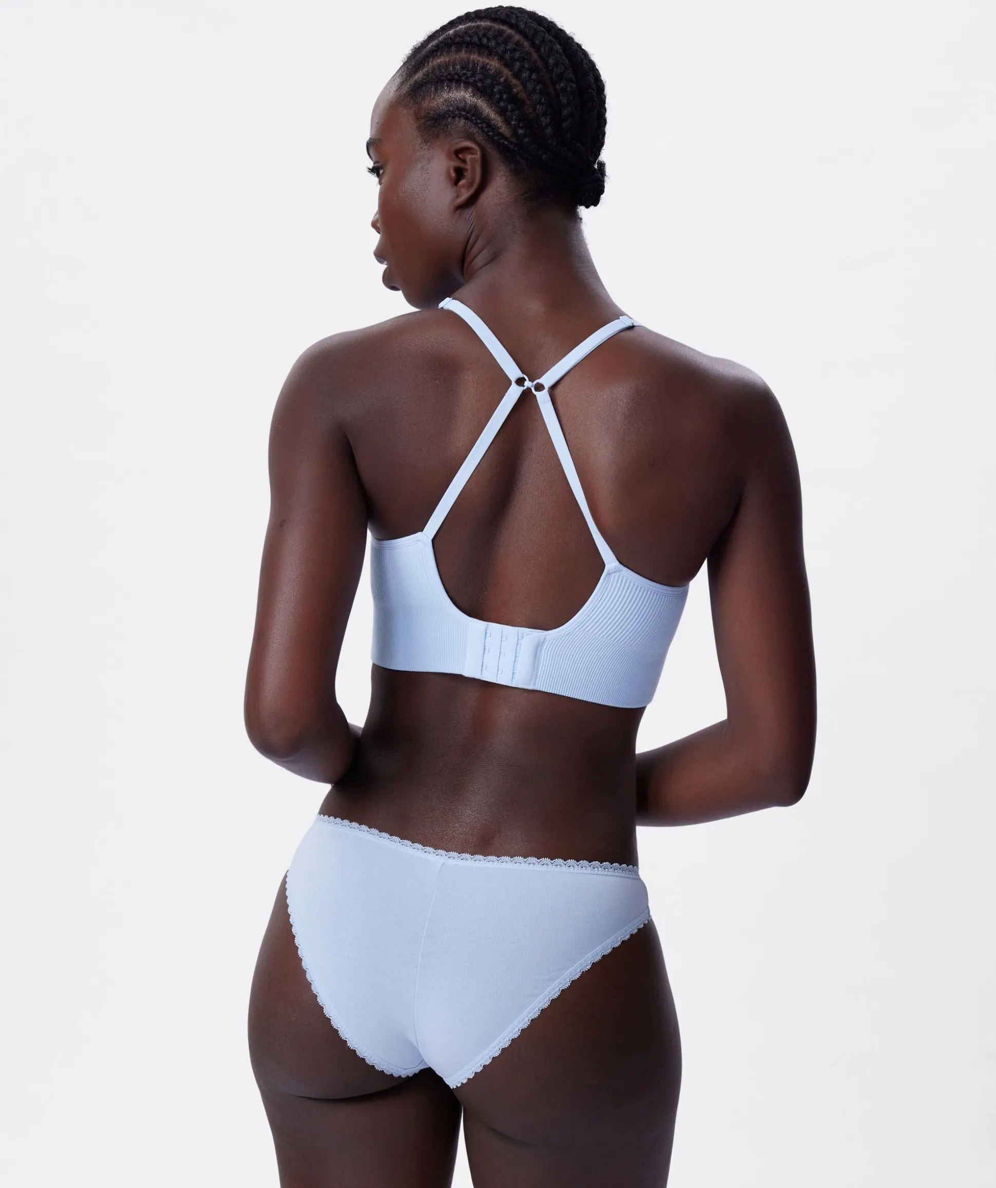 Daisy Chain Wirefree L/Line Bra - Light Blue