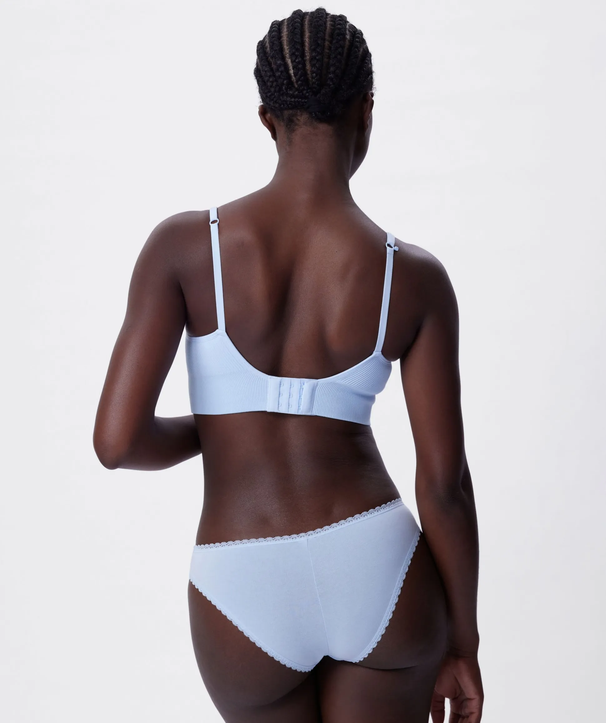 Daisy Chain Wirefree L/Line Bra - Light Blue