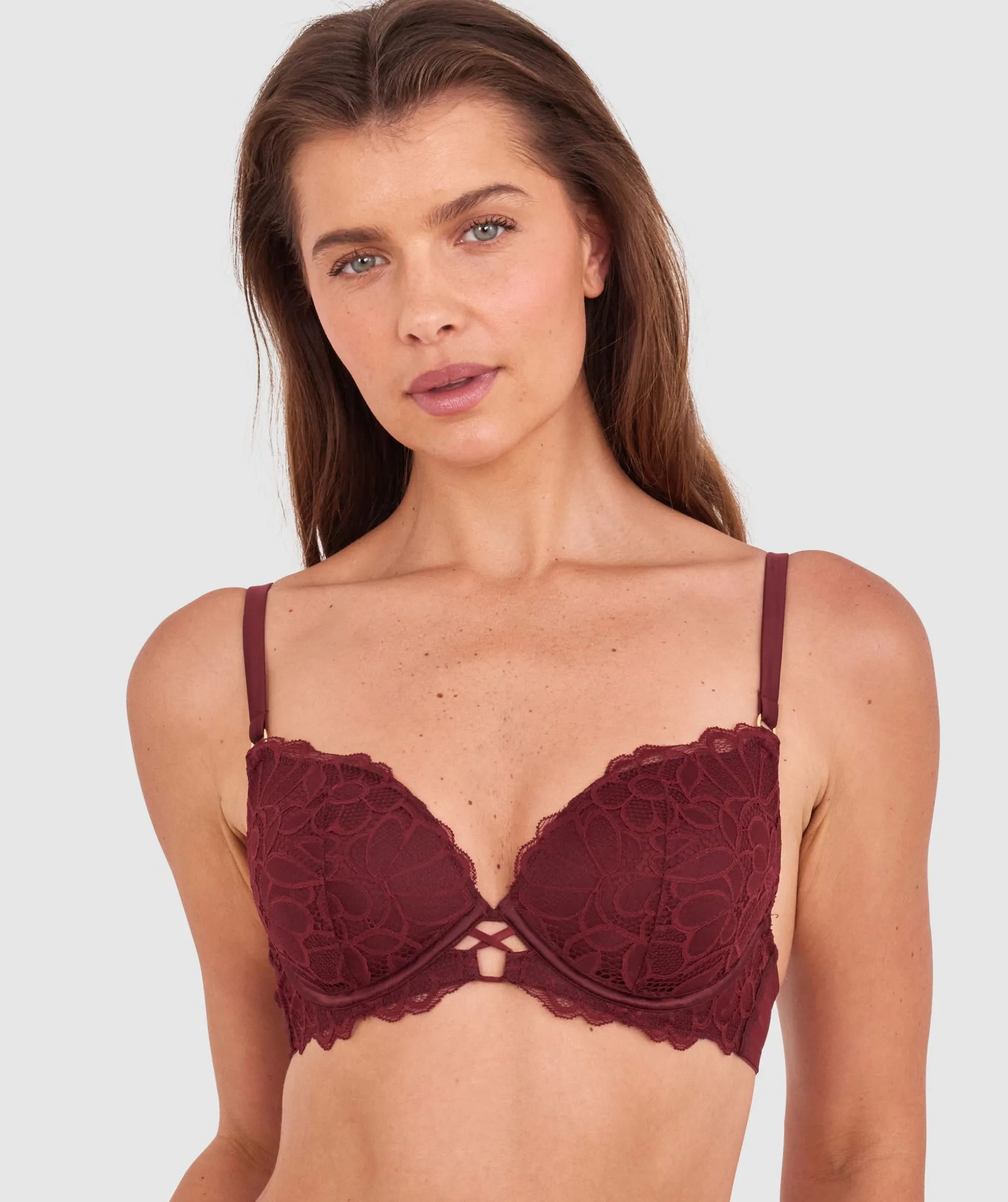 Daisy Lightly Lined Bra - Berry