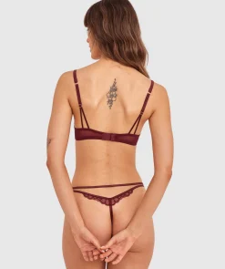 Daisy Lightly Lined Bra - Berry