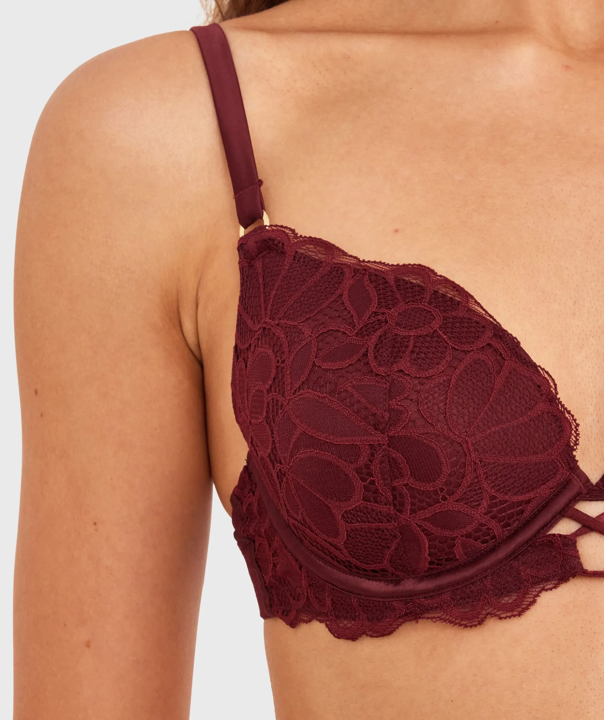 Daisy Lightly Lined Bra - Berry