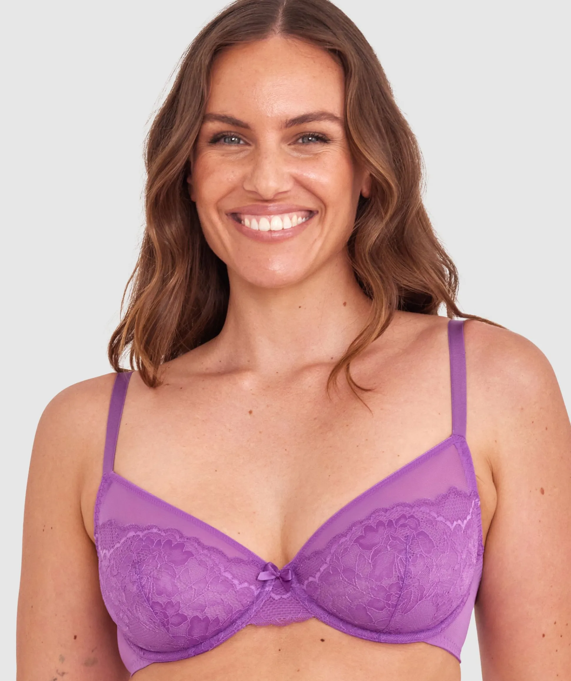 Dana Unlined Plunge Bra - Purple