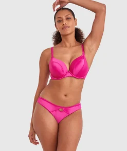 Dominique Lightly Lined Full Coverage Bra - Fuchsia Pink