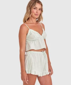 Dorothy Cami - Print Check/Light Green
