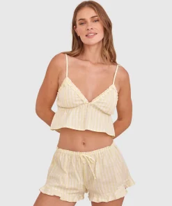 Dorothy Cami-Print Check / Light Yellow