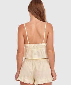 Dorothy Cami-Print Check / Light Yellow