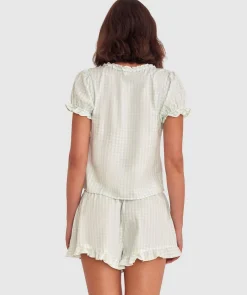 Dorothy Short Sleeve - Print Check/Light Green