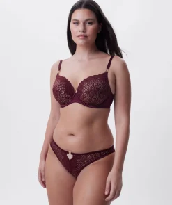 Edelweis Lightly Lined Bra - Berry