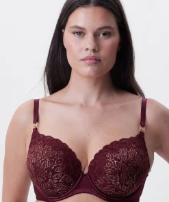Edelweis Lightly Lined Bra - Berry