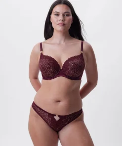 Edelweis Lightly Lined Bra - Berry