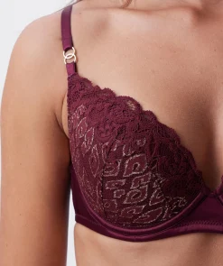 Edelweis Push Up Bra - Berry