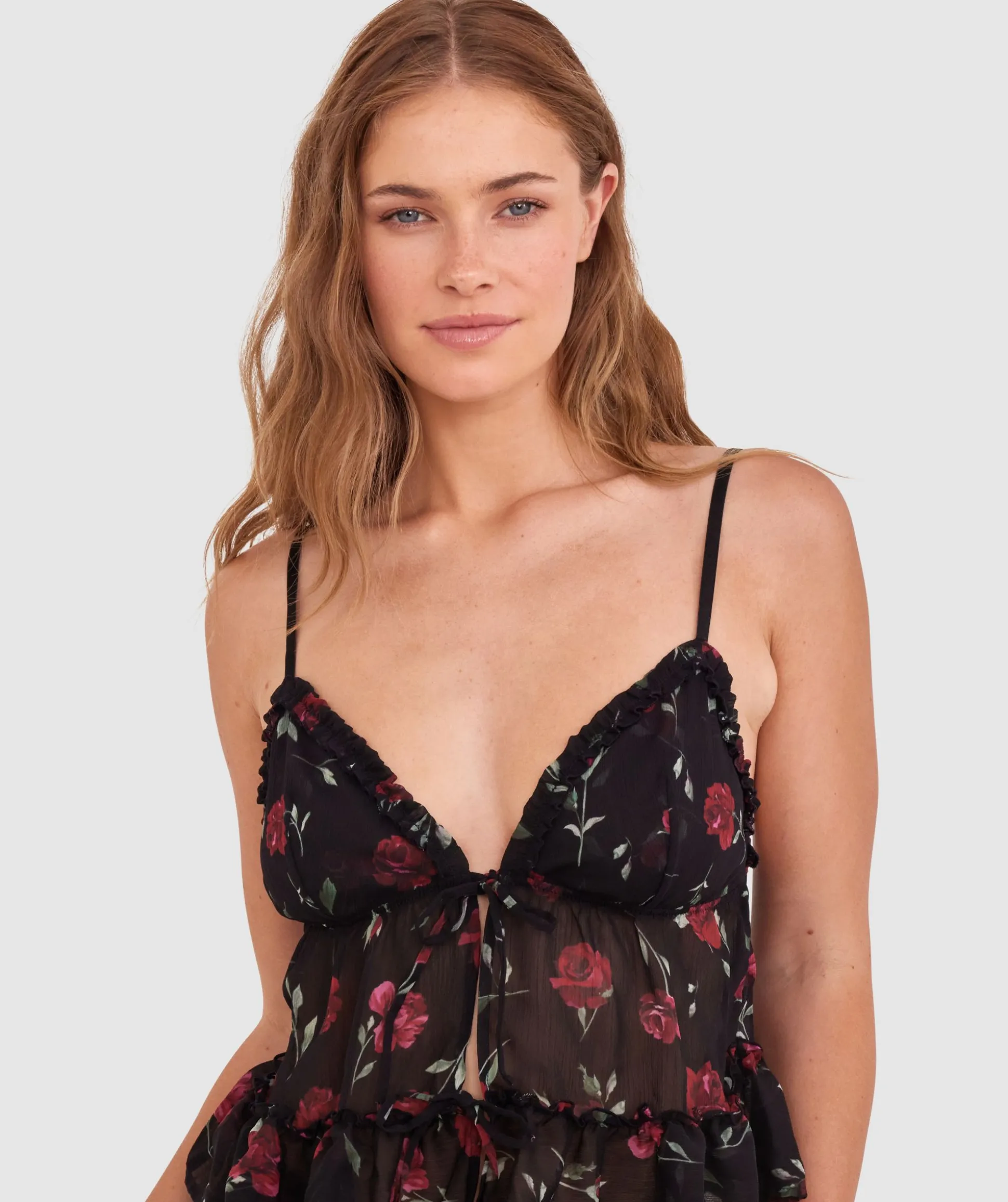 Elain Cami - Print Floral/Black