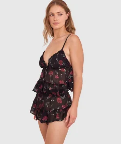 Elain Cami - Print Floral/Black