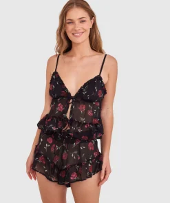 Elain Cami - Print Floral/Black