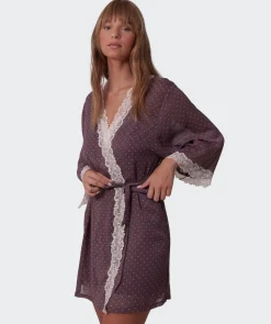 Elspeth Short Wrap - Print Spot/Grey