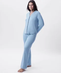 Emilia Long Sleeve Top - Light Blue