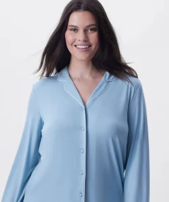 Emilia Long Sleeve Top - Light Blue
