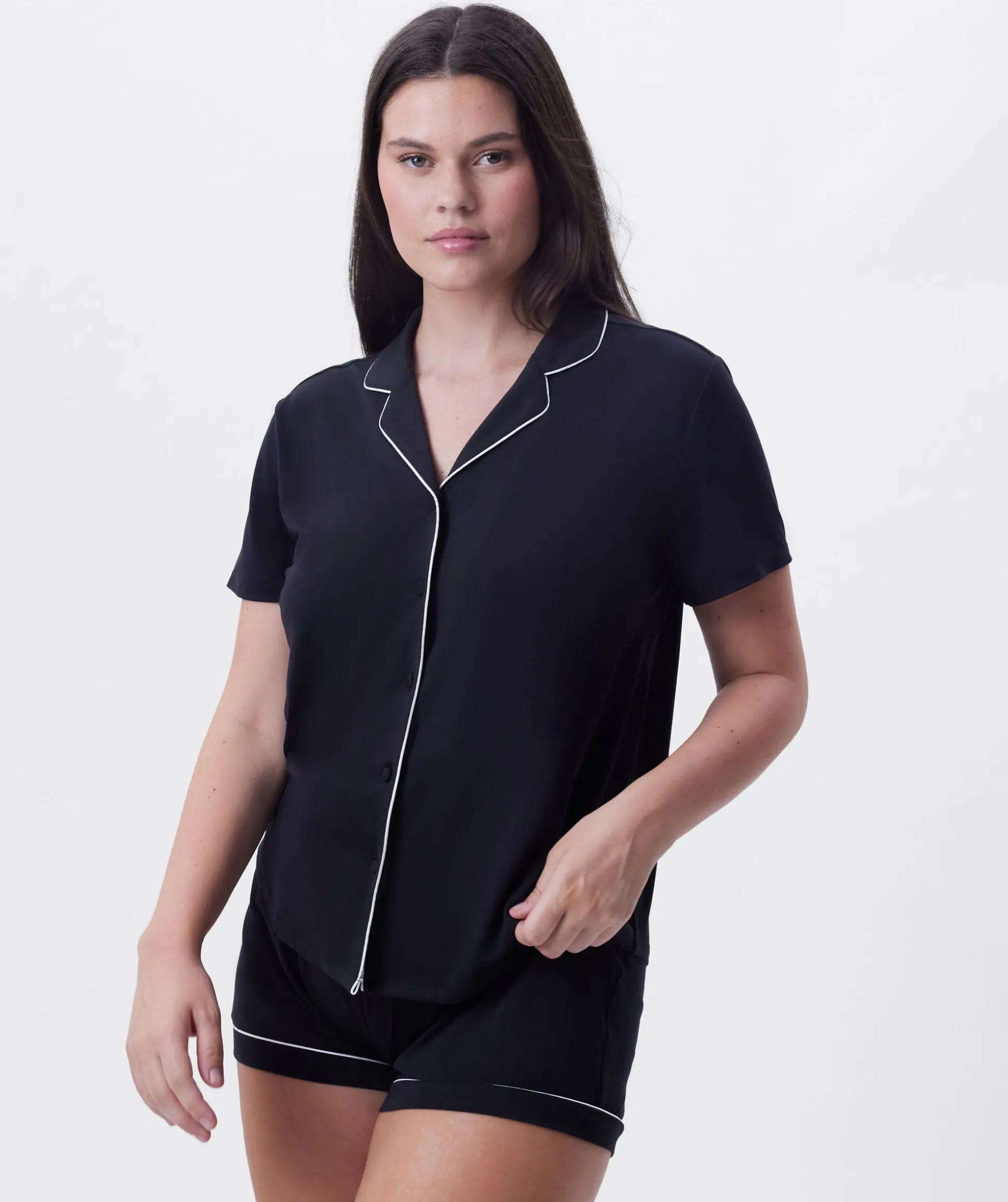 Emilia Short Sleeve Top - Black