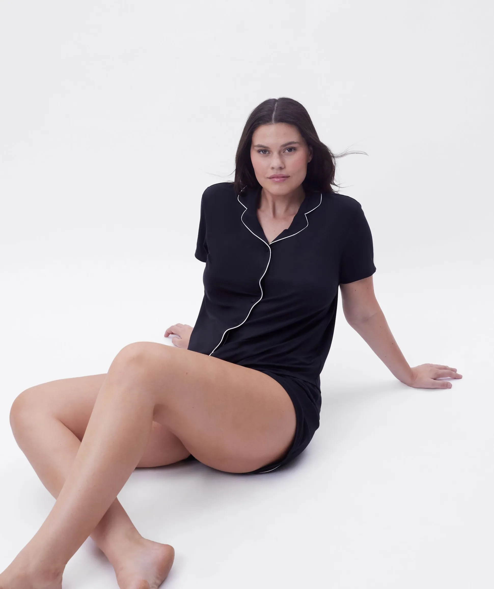 Emilia Short Sleeve Top - Black