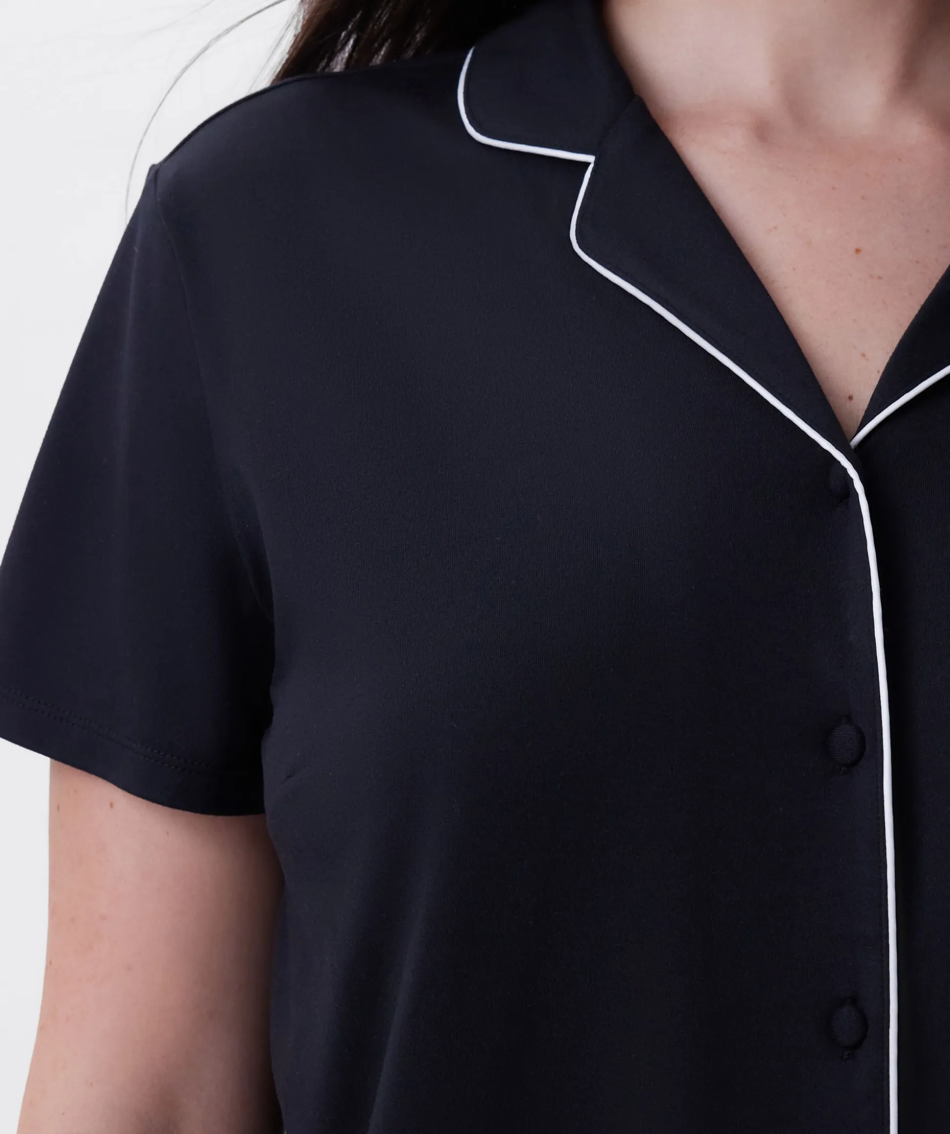 Emilia Short Sleeve Top - Black