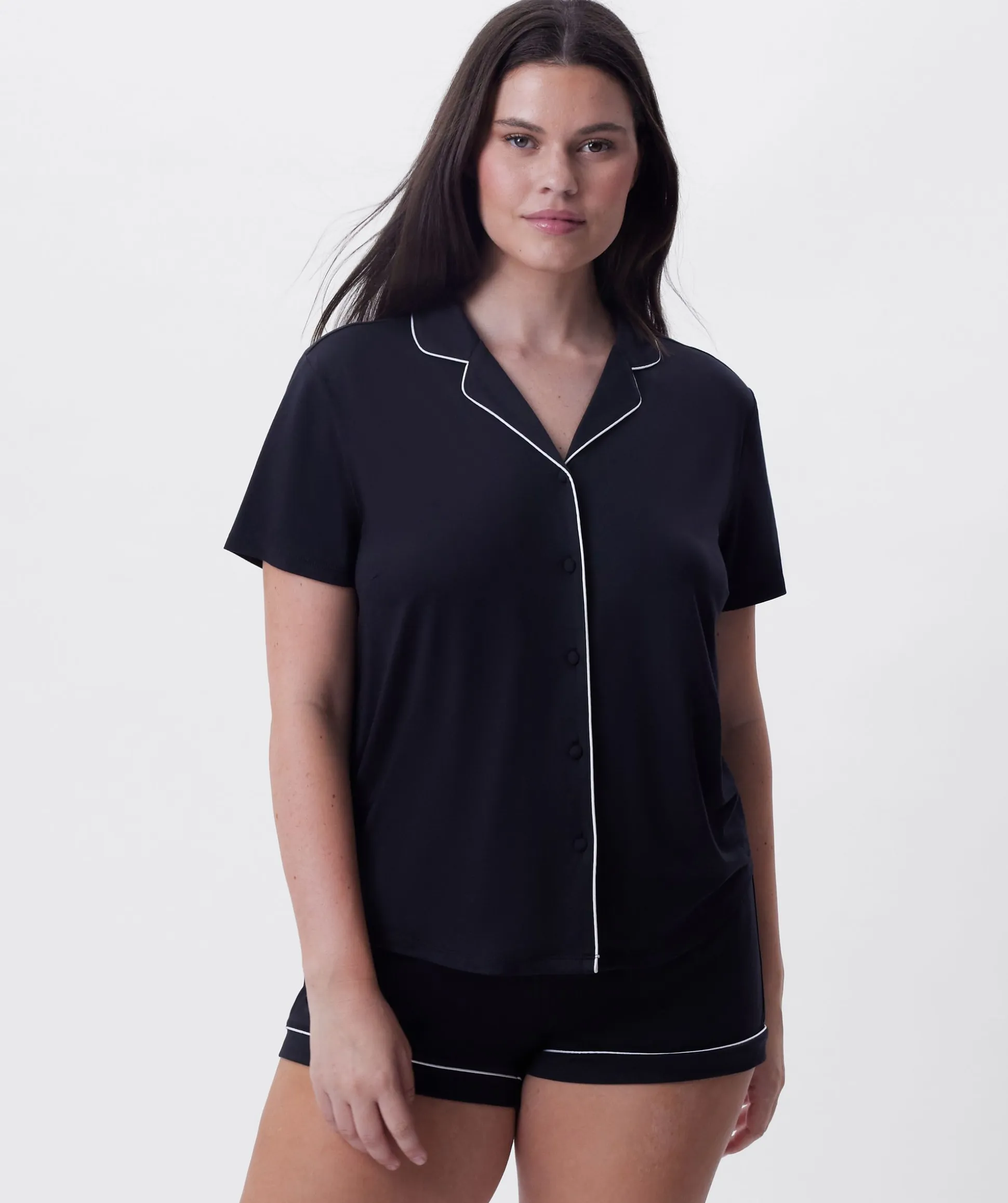 Emilia Short Sleeve Top - Black