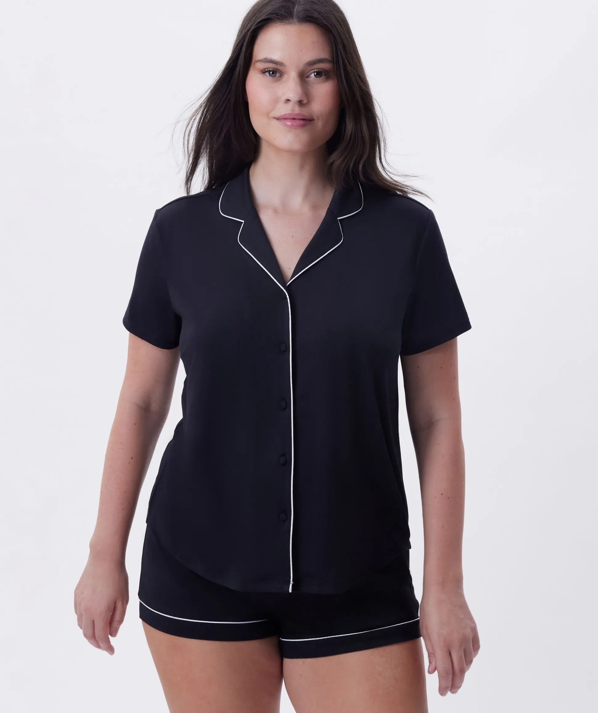 Emilia Short Sleeve Top - Black
