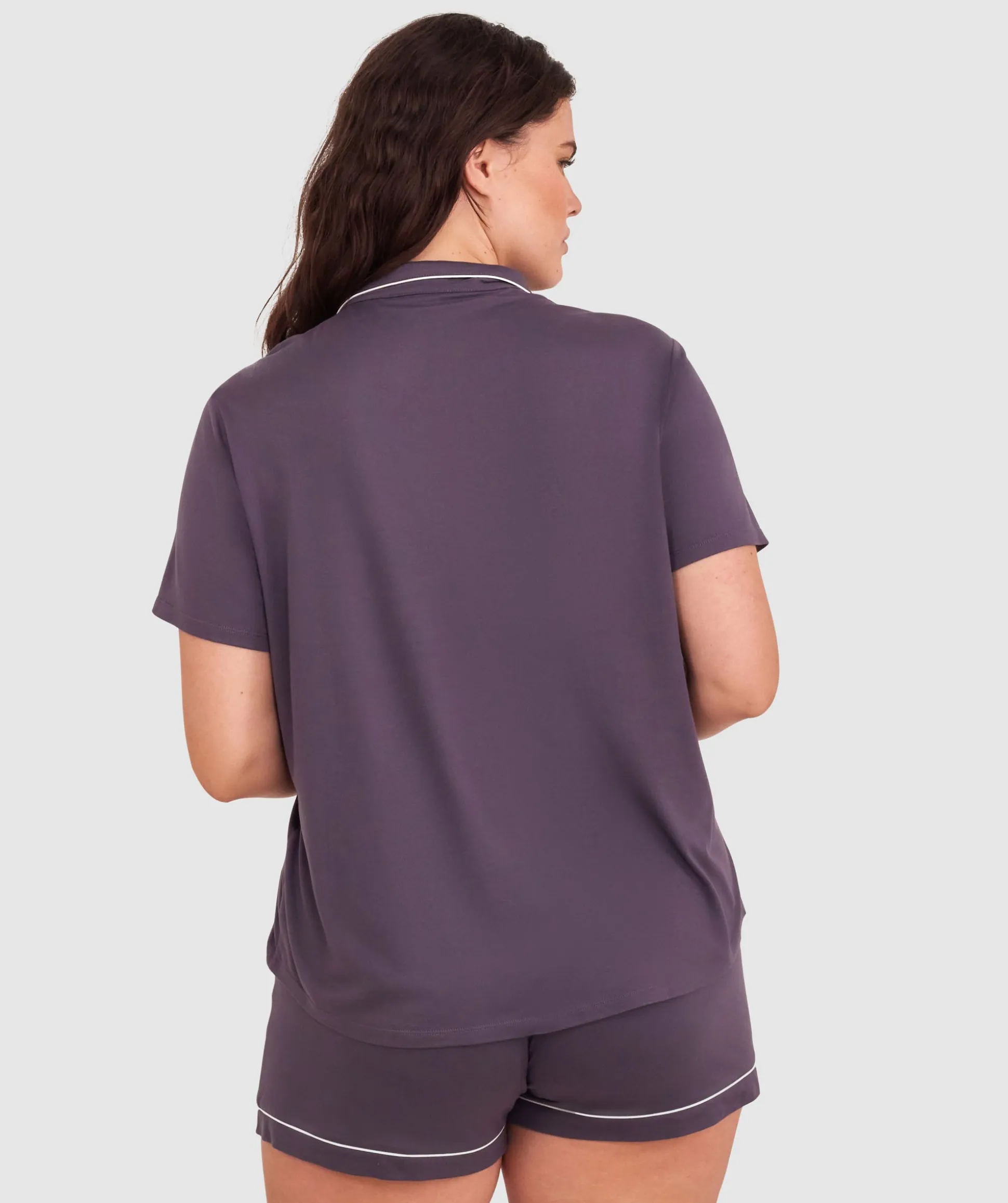 Emilia Short Sleeve Top - Dark Grey