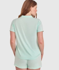 Emilia Short Sleeve Top-Light Green