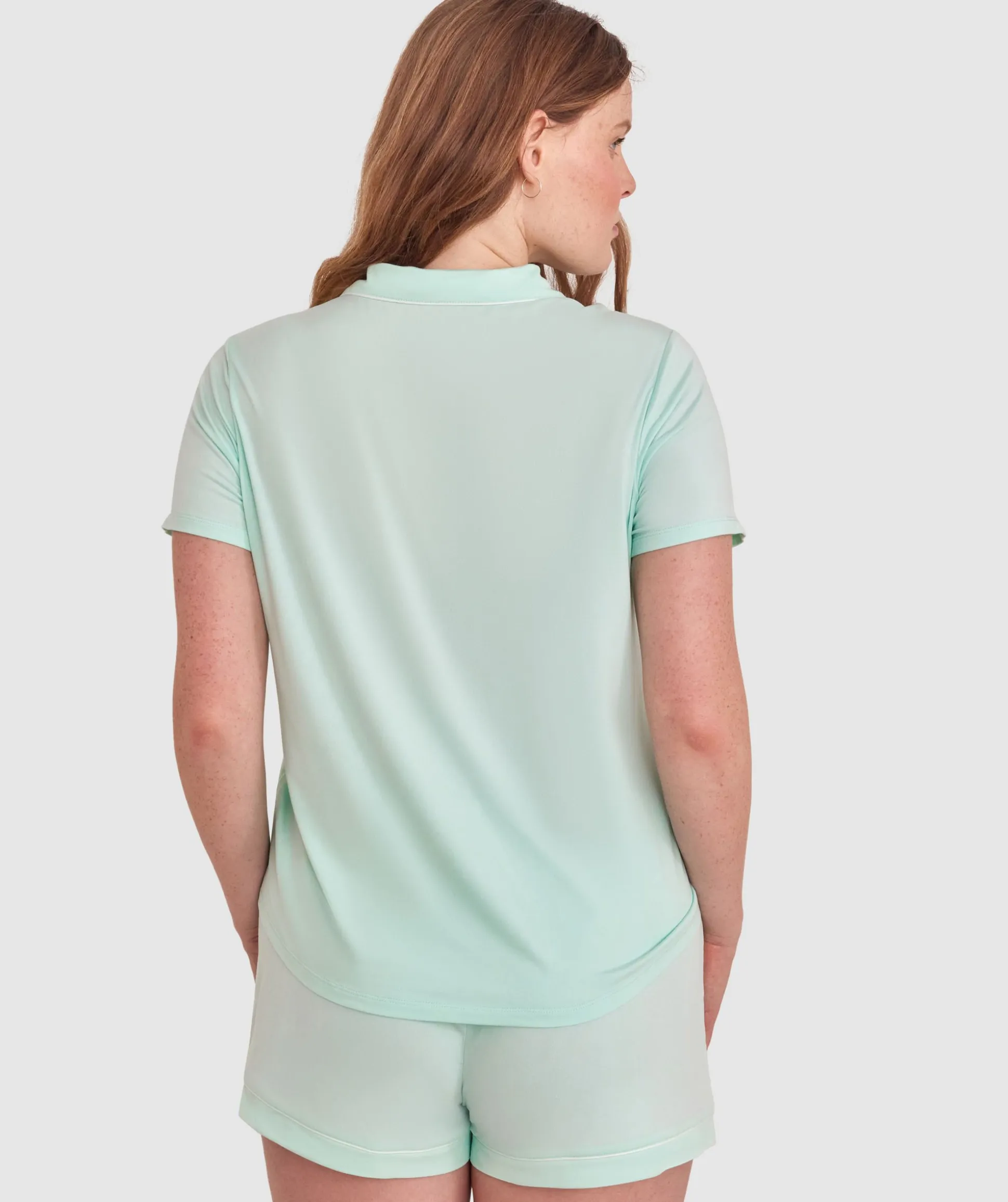 Emilia Short Sleeve Top-Light Green